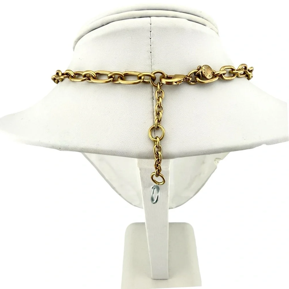 J. Crew Multicolor Ombré Gem Necklace in Blue, Green & Gold